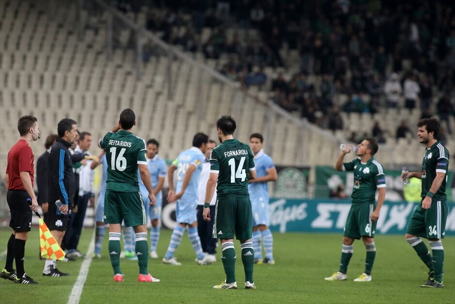 Europa League: Παναθηναϊκός - Λάτσιο 1-1 #6. Διακοπή του αγώνα λόγω των δακρυγόνων.