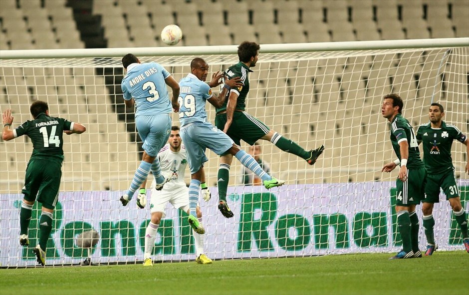 Europa League: Παναθηναϊκός - Λάτσιο 1-1 #13. Φάση μπροστά από την εστία του Παναθηναϊκού.