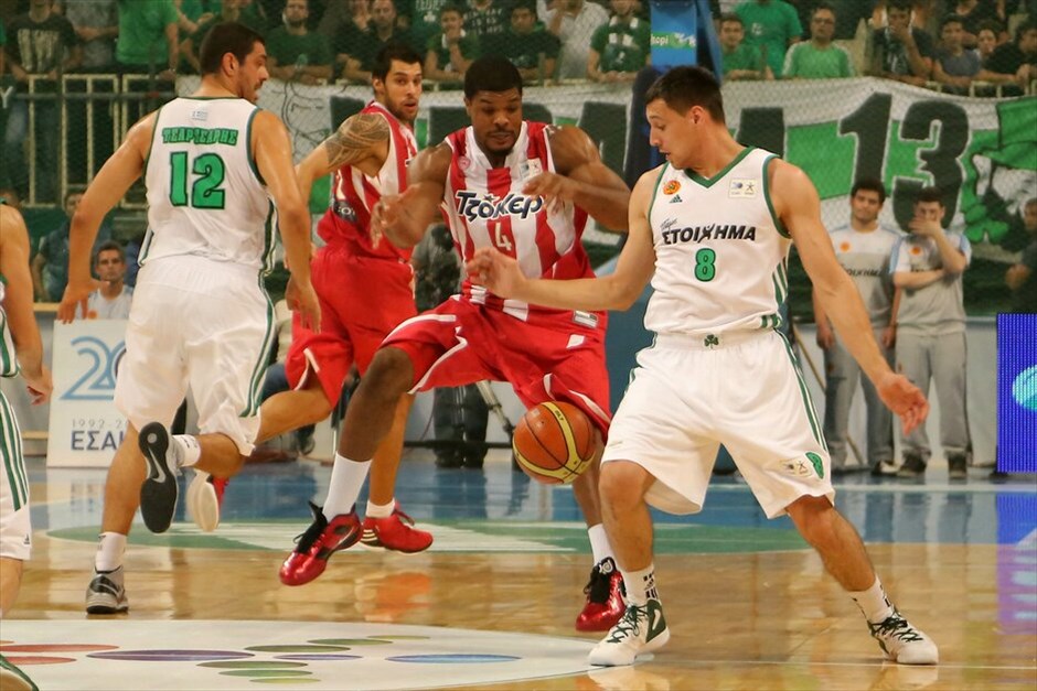 Α1 Μπάσκετ: Παναθηναϊκός - Ολυμπιακός 60 - 64 #7. Φάση από τον αγώνα.