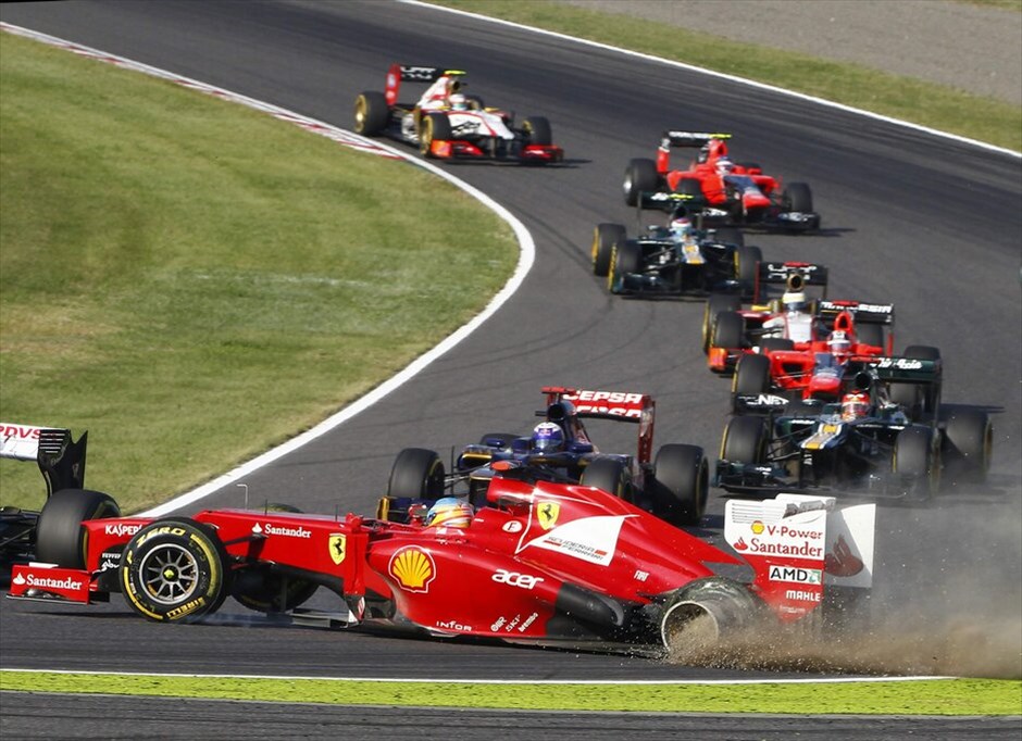 Formula 1: Το GP της Ιαπωνίας #17. Η εκκίνηση του αγώνα και η εγκατάλειψη του Φερνάντο Αλόνσο στην πρώτη στροφή.