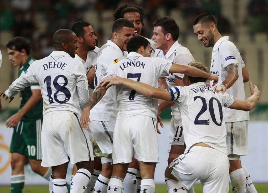 Europa League: Παναθηναϊκός - Τότεναμ 1-1 #15. Οι παίκτες της Τότεναμ πανηγυρίζουν.