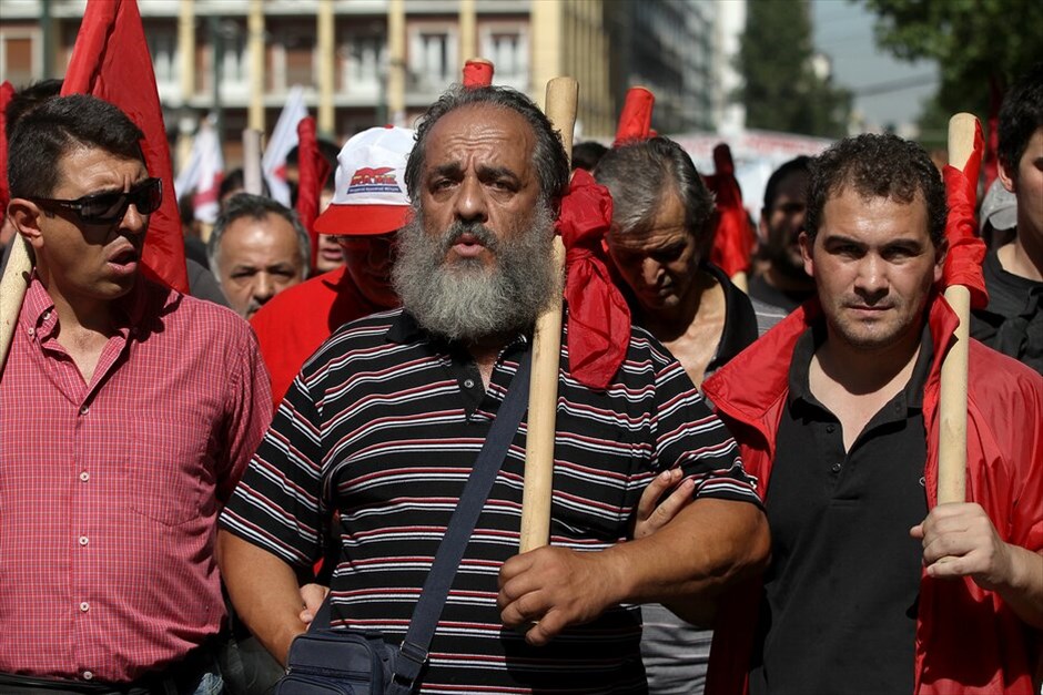 Απεργιακές συγκεντρώσεις στο κέντρο της Αθήνας (ανανέωση) #43. Συγκέντρωση του ΠΑΜΕ στην Ομόνοια και πορεία προς το Σύνταγμα.