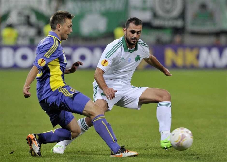 Europa League: Μάριμπορ - Παναθηναϊκός 3-0 #8. Ντέγιαν Μέζγκα της Μάριμπορ με αντίπαλο τον Λουκά Βύντρα.