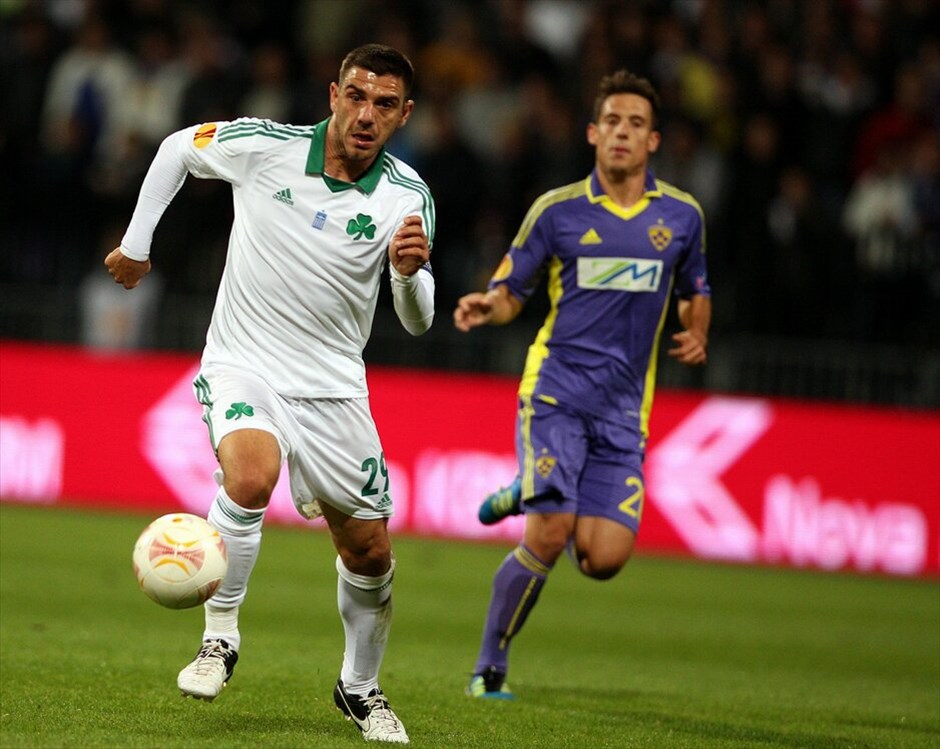 Europa League: Μάριμπορ - Παναθηναϊκός 3-0 #15. Ο Κώστας Κατσουράνης με αντίπαλο τον Νετς Ποτόκαρ.