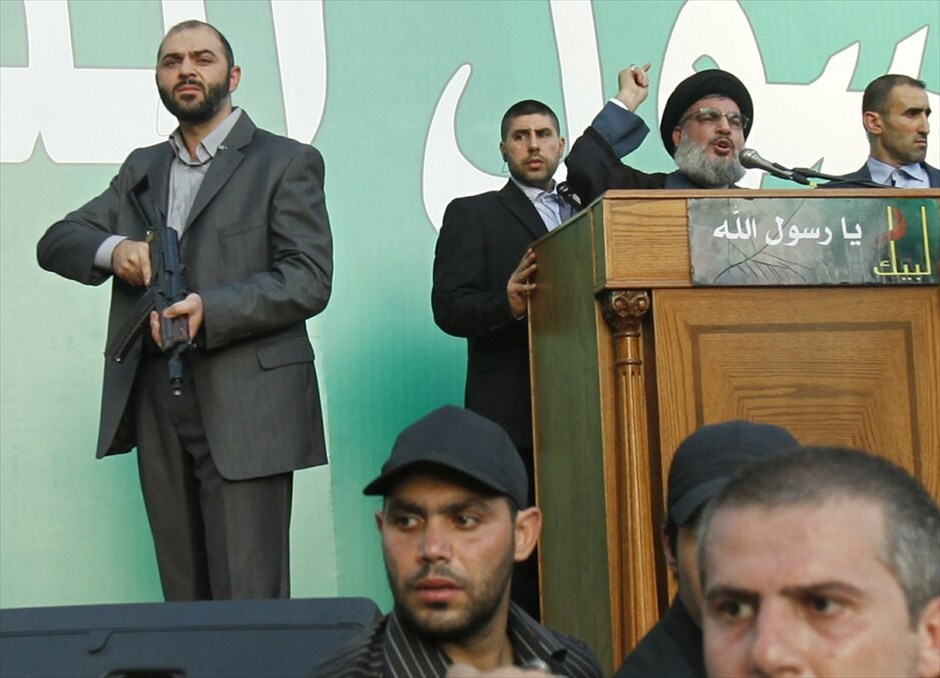 Μουσουλμανικός κόσμος: Εντείνονται οι εκδηλώσεις οργής κατά της ταινίας  #44. Σπάνια δημόσια εμφάνιση ενώπιον δεκάδων χιλιάδων υποστηρικτών του που διαδήλωναν στη Βηρυτό κατά της αντιισλαμικής ταινίας, πραγματοποίησε ο επικεφαλής της σιιτικής λιβανέζικης οργάνωσης Χεζμπολάχ Χασάν Νασράλα.