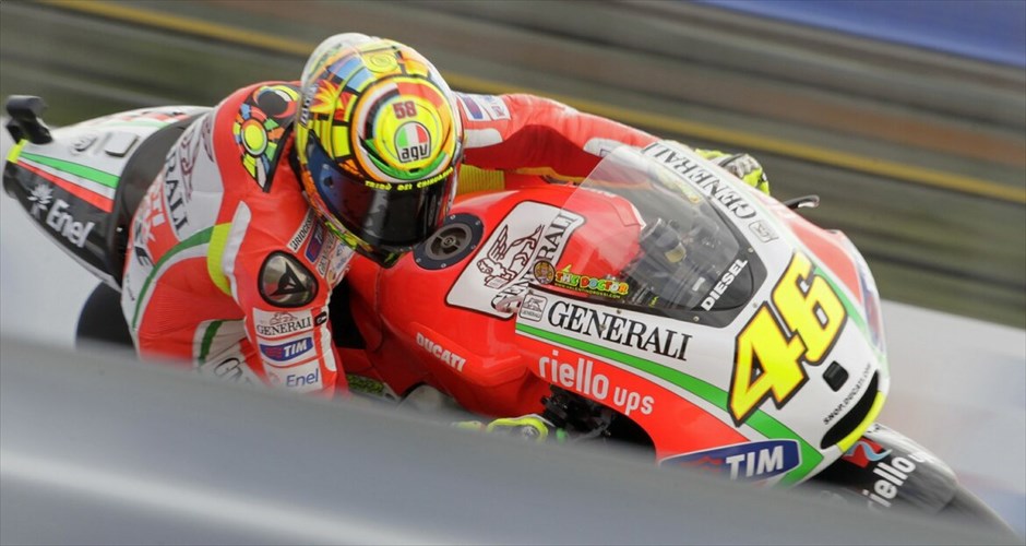 MotoGP: Οι ελεύθερες δοκιμές στο Μπρνο #9. Βαλεντίνο Ρόσι εν δράσει (Ducati).