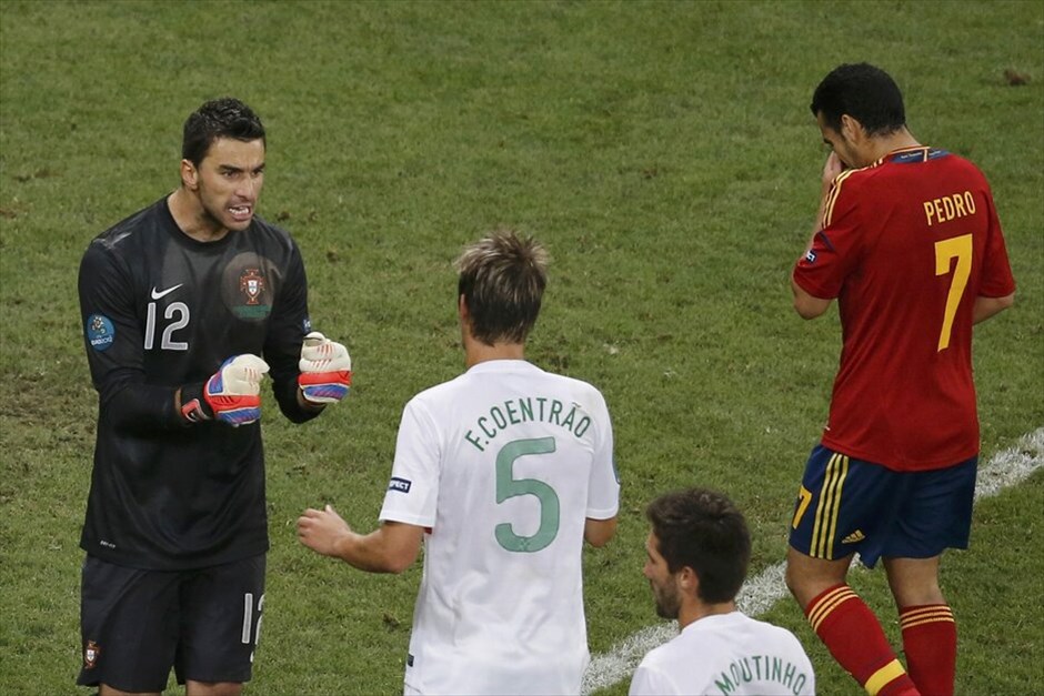 Euro 2012 - Πορτογαλία - Ισπανία (2-4) (κ.α. 0-0) #23. Η Ισπανία προκρίθηκε στον τελικό του Ευρωπαϊκού Πρωταθλήματος 2012, επικρατώντας στη «Ντόνμπας Αρένα» του Ντόνετσκ της Πορτογαλίας με 4-2 στα πέναλτι, μετά το ισόπαλο 0-0 στην κανονική διάρκεια και την παράταση.