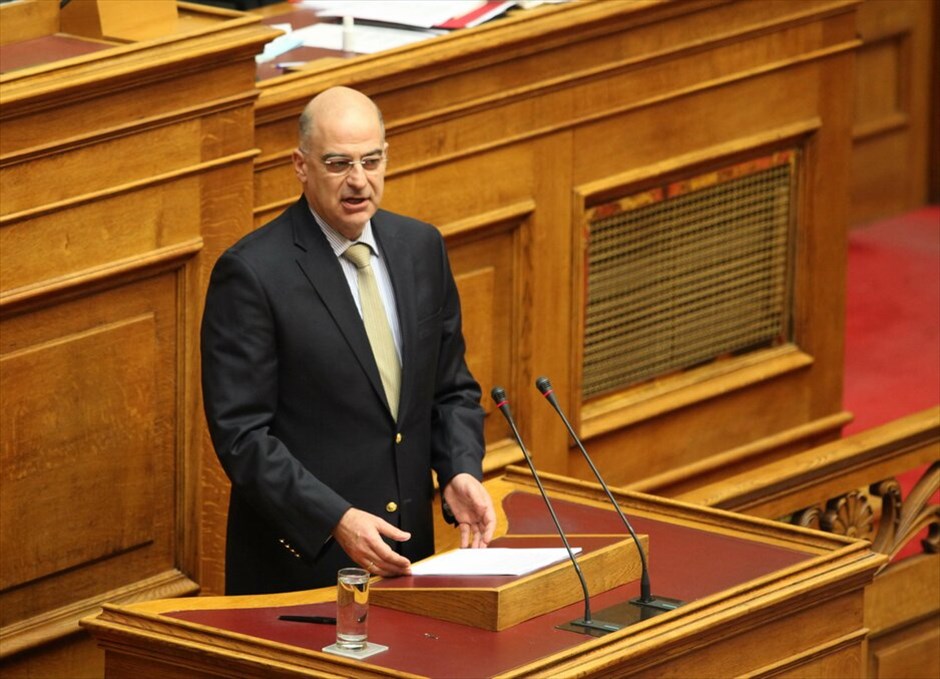 Η σύνθεση της νέας κυβέρνησης #33. Ο πρώην υπουργός Δικαιοσύνης στην κυβέρνηση του Κ. Καραμανλή και βουλευτής Κερκύρας κ. Νικόλαος Δένδιας αναλαμβάνει το υπουργείο Δημοσίας Τάξης και Προστασίας του Πολίτη.