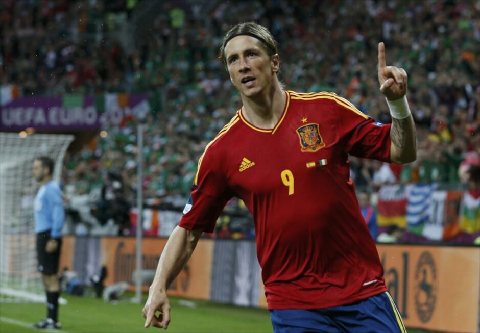 Euro 2012 - Ισπανία - Ιρλανδία (4-0) #31. Επίδειξη δύναμης έκανε η Ισπανία, που διέλυσε 4-0 την Ιρλανδία, με τον Φερνάντο Τόρες να πετυχαίνει δύο τέρματα.