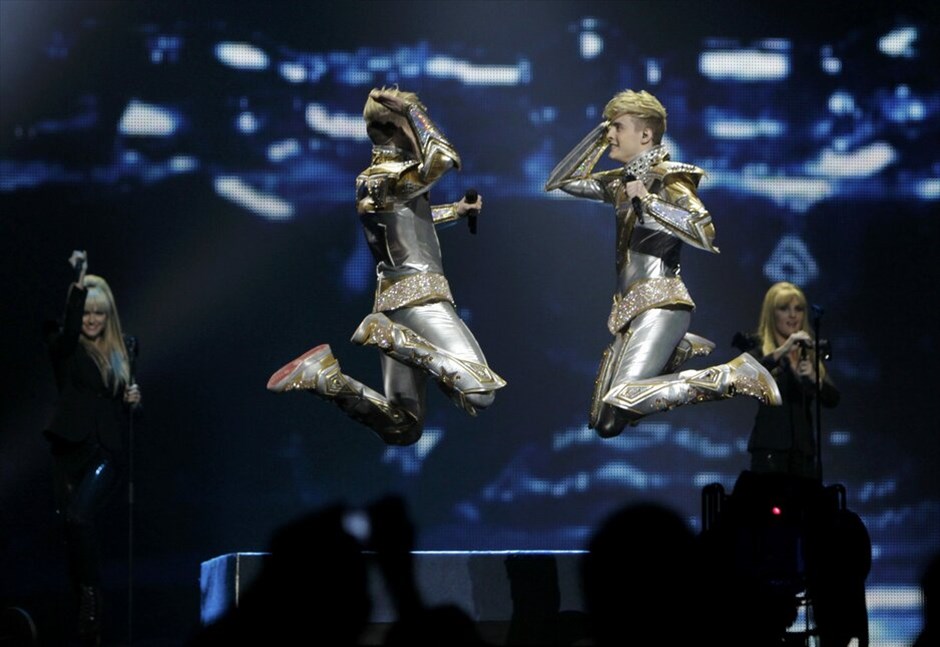 Eurovision 2012: Πρώτος ημιτελικός #19. Η Ιρλανδία όπως πέρυσι έτσι και φέτος έστειλε στην Eurovision το δίδυμο των «Jedward», οι οποίοι εμφανίστηκαν τελευταίοι και πήραν το εισιτήριο για τον τελικό.