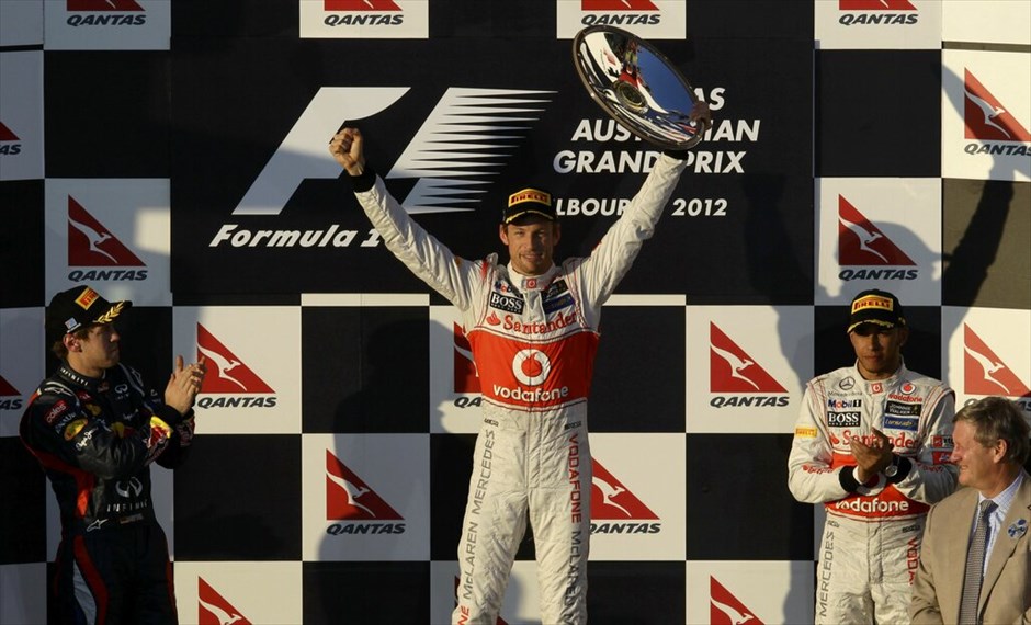 Formula 1: GP Αυστραλίας #4. Ο Μπάτον κρατούσε την πρώτη θέση από την πρώτη στροφή του αγώνα μέχρι το τέλος χωρίς να κινδυνεύσει.