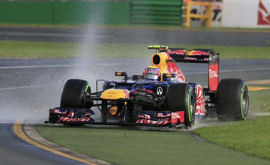 Formula 1: Ελεύθερες δοκιμές της Παρασκευής στην Αυστραλία #28. Ο Μαρκ Γουέμπερ δυσκολεύεται στην βρεγμένη πίστα.