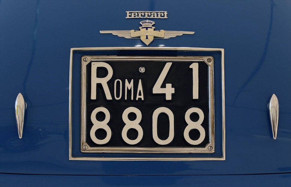 Μουσείο «Casa Enzo Ferrari» #13. Πινακίδα από την Ferrari 166 του 1949.