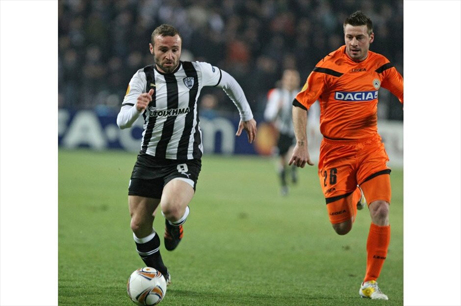 Europa League: Στιγμές από τον αγώνα ΠΑΟΚ - Ουντινέζε #9. ΑΠΕ-ΜΠΕ/PIXEL