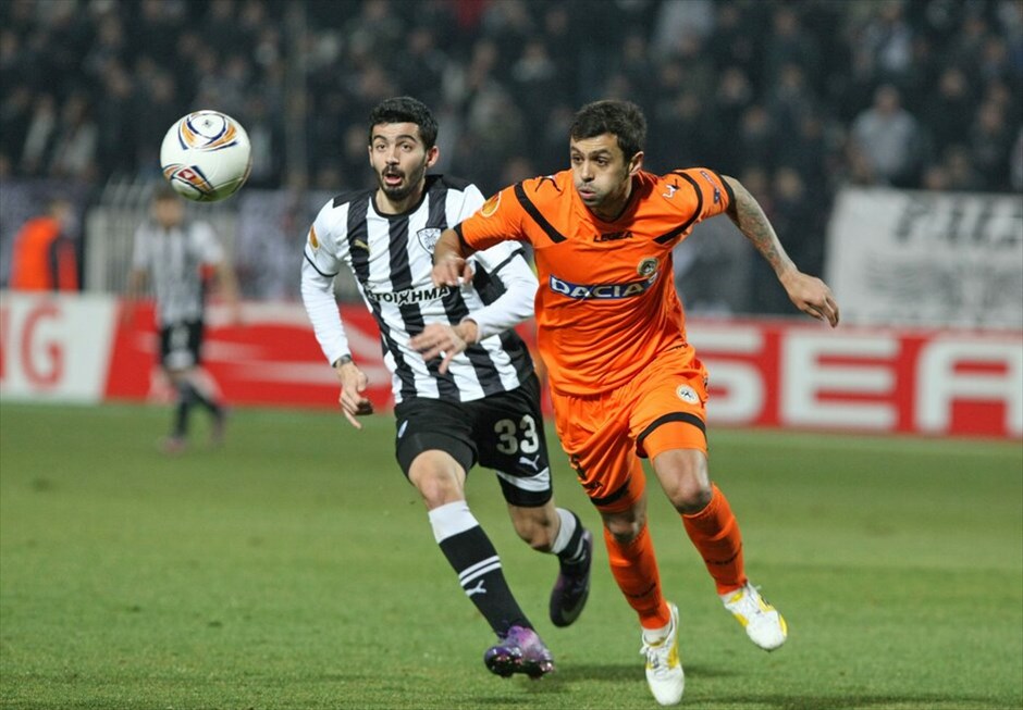 Europa League: Στιγμές από τον αγώνα ΠΑΟΚ - Ουντινέζε #11. O ΠΑΟΚ αποκλείστηκε από την επόμενη φάση του Europa League αφού έχασε 3-0 στην Τούμπα από την Ουντινέζε στον μεταξύ τους επαναληπτικό αγώνα.