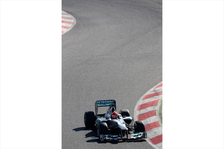 Formula 1: H τρίτη ημέρα δοκιμών στη Βαρκελώνη #11. Μίκαελ Σουμάχερ (Mercedes). REUTERS/ALBERT GEA