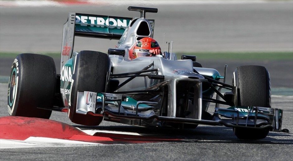 Formula 1: H πρώτη ημέρα δοκιμών στη Βαρκελώνη #4. Μίκαελ Σουμάχερ (Mercedes).