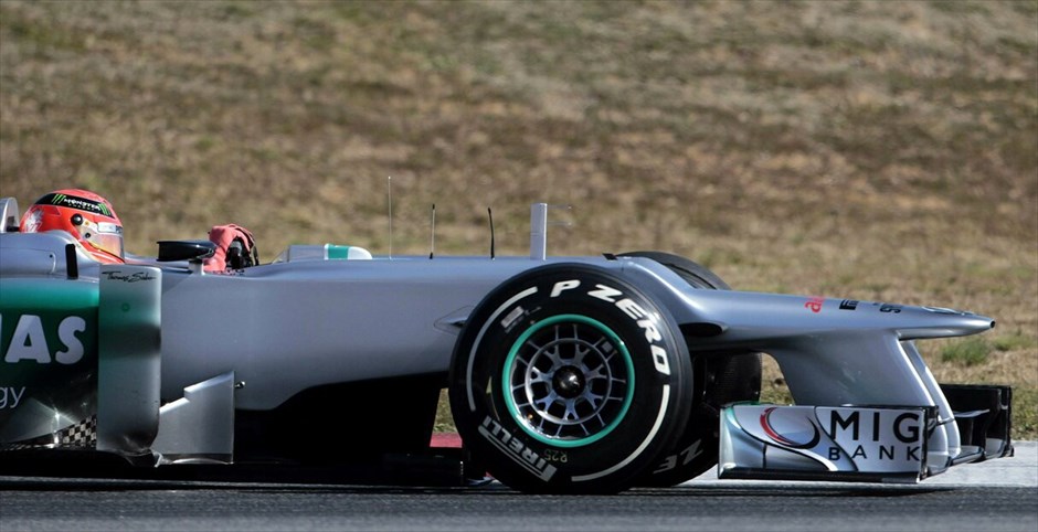 Formula 1: H πρώτη ημέρα δοκιμών στη Βαρκελώνη #8. Μίκαελ Σουμάχερ (Mercedes).