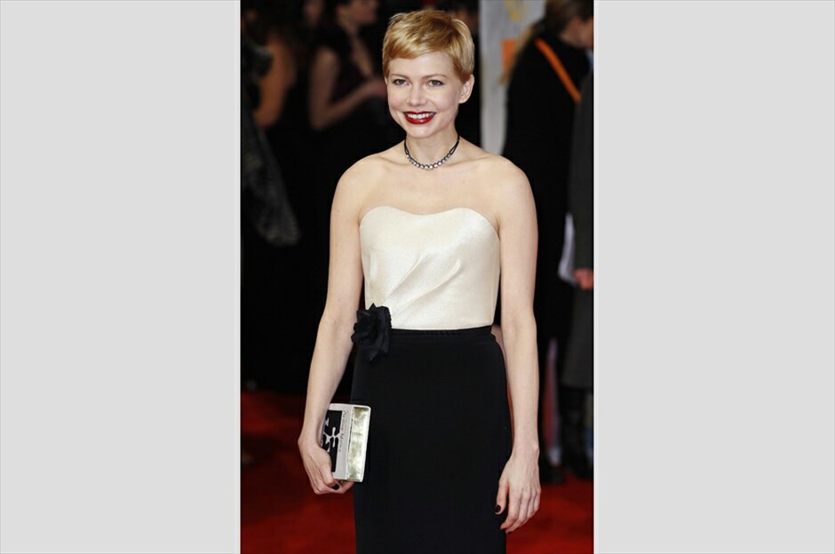BAFTA: Το κόκκινο χαλί #11. Η ηθοποιός Michelle Williams.