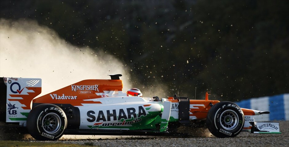 Formula 1: H τρίτη ημέρα δοκιμών στη Χερέθ #9. Η έξοδος του Ζιλς Μπιανκί (Force India-Mercedes).