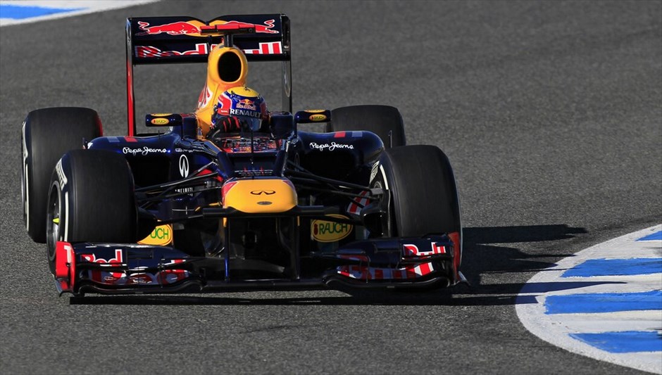 Formula 1: H πρώτη ημέρα δοκιμών στη Χερέθ #3. Μαρκ Γουέμπερ (Red Bull-Renault).