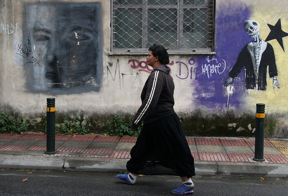 Γκράφιτι στους δρόμους της Αθήνας για την οικονομική κρίση #12. Ζωγραφική δρόμου, graffiti, εμπνευσμένη από την οικονομική κρίση σε δρόμους της Αθήνας.