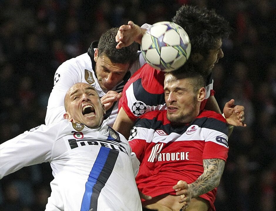 Champions League 2011-12: H τρίτη αγωνιστική της φάσης των ομίλων #16. Β’ Ομιλος: Το γκολ του Πατσίνι στο 21΄ χάρισε τη μεγάλη νίκη με 1-0 στην Ιντερ επί της Λιλ στο «Μετροπόλ», αποτέλεσμα που έφερε τους «νερατζούρι» σε «θέση οδηγού» όσον αφορά την πρόκριση στην επόμενη φάση. Αυτή ήταν η δεύτερη εκτός έδρας νίκη για την ομάδα του Κλαούντιο Ρανιέρι που στο Champions League πηγαίνει αρκετά καλά σε αντίθεση με τη Serie Α που παραπαίει (17η).