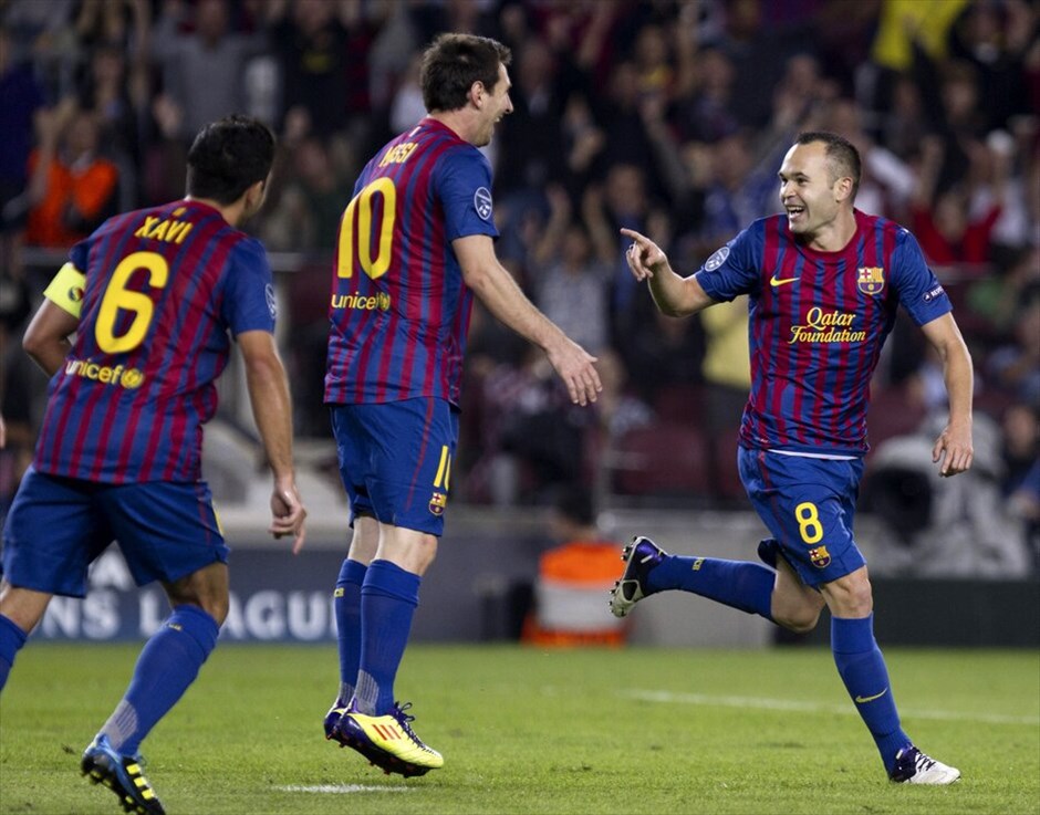 Champions League 2011-12: H τρίτη αγωνιστική της φάσης των ομίλων #71. H’ Ομιλος: Χωρίς να παρουσιάσει θέαμα η Μπαρτσελόνα αρκέστηκε σε μία «φτωχή» νίκη μέσα στο Καμπ Νόου με 2-0 επί της Βικτόρια Πλζεν. Η ομάδα του Πεπ Γκουαρντιόλα μοιράζεται έτσι την πρώτη θέση του ομίλου με τη Μίλαν, έχοντας επτά βαθμούς έκαστη, έξι περισσότερους από τους αντιπάλους τους (ΜΠΑΤΕ Μπορίσοφ και Βικτόρια Πλζεν).