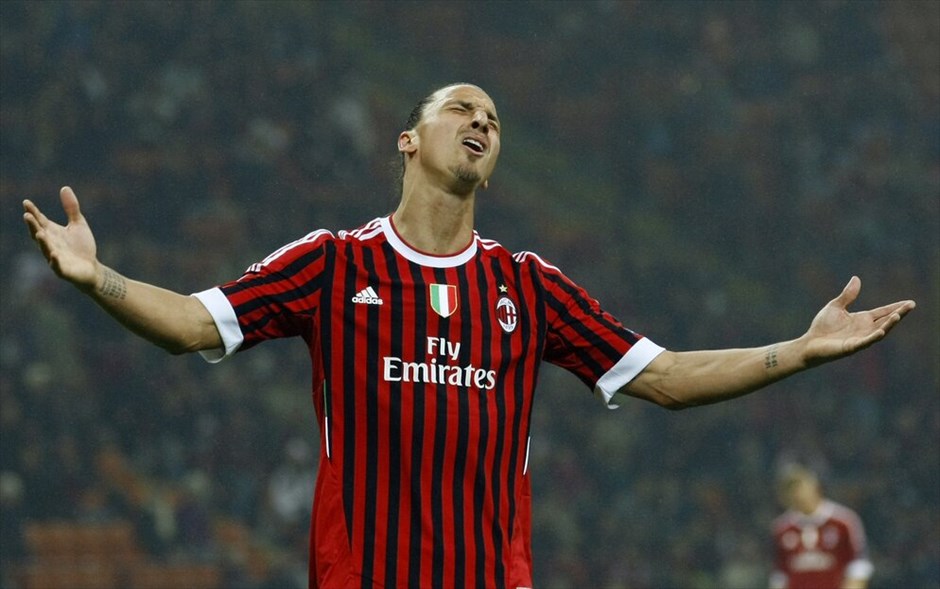 Champions League 2011-12: H τρίτη αγωνιστική της φάσης των ομίλων #72. Η’ Ομιλος: Η Μίλαν φαινόταν ότι δεν είχε διάθεση για καλό ποδόσφαιρο, αλλά δεν ήθελε ούτε και να κινδυνεύσει. Ετσι, πέτυχε μία διαδικαστική νίκη επί της ΜΠΑΤΕ Μπορίσοφ με 2-0 για να διατηρηθεί στην κορυφή του ομίλου. RETUERS/ALESSANDRO GAROFALO