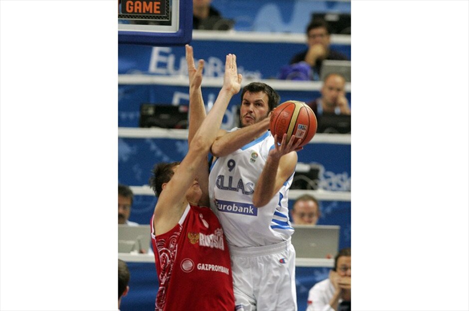 Ευρωμπάσκετ: Στιγμές από τον αγώνα Ελλάδα - Ρωσία #8. EPA/VALDA KALNINA