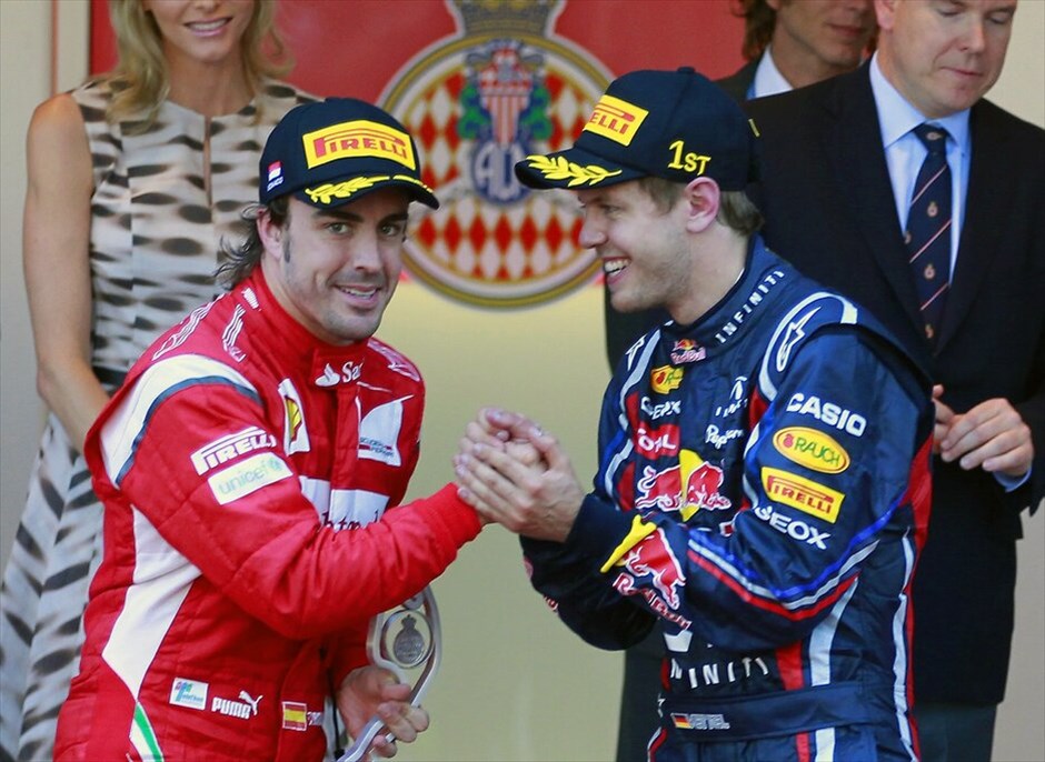 F1: Στιγμές από το GP του Μονακό #2. Σεμπάστιαν Φέτελ - Φερνάντο Αλόνσο.