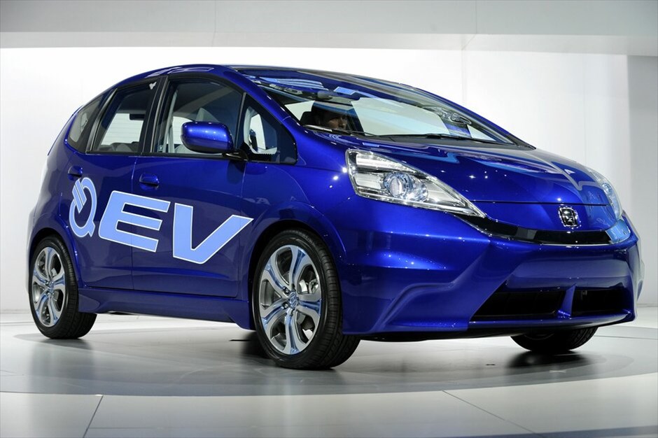 Σαλόνι Αυτοκινήτου του Λος Αντζελες #13. Honda Jazz EV (Fit για τις αγορές των Η.Π.Α και της Ιαπωνίας), η ηλεκτροκίνητη έκδοση του Jazz παρουσιάστηκε στο Λος Αντζελες. Αναμένεται στην αγορά το 2012. REUTERS/LUCY NICHOLSON