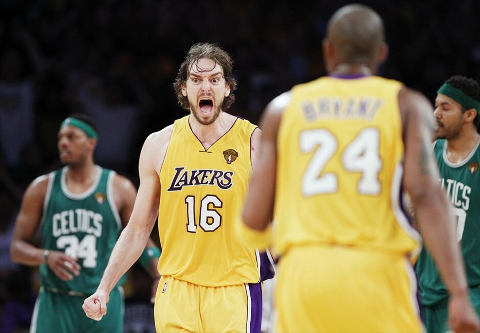 NBA: Πρωταθλητές οι Λέικερς #26. O τίτλος αυτός ήταν ο δεύτερος συνεχόμενος για τον Πάου Γκασόλ.