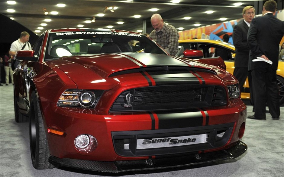 Detroit 2013 - Shelby Ford Mustang GT 500 Super Snake. Ford Mustang GT 500 Super Snake, το νέο όπλο που προτείνει η Shelby American με ιπποδύναμη που φτάνει τους 850 ίππους.