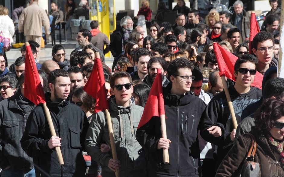 Πάτρα - Απεργιακές συγκεντρώσεις ΓΣΕΕ - ΑΔΕΔΥ #2. Στιγμιότυπο από την απεργιακή συγκέντρωση της ΓΣΕΕ και της ΑΔΕΔΥ στην Πάτρα.&nbsp;