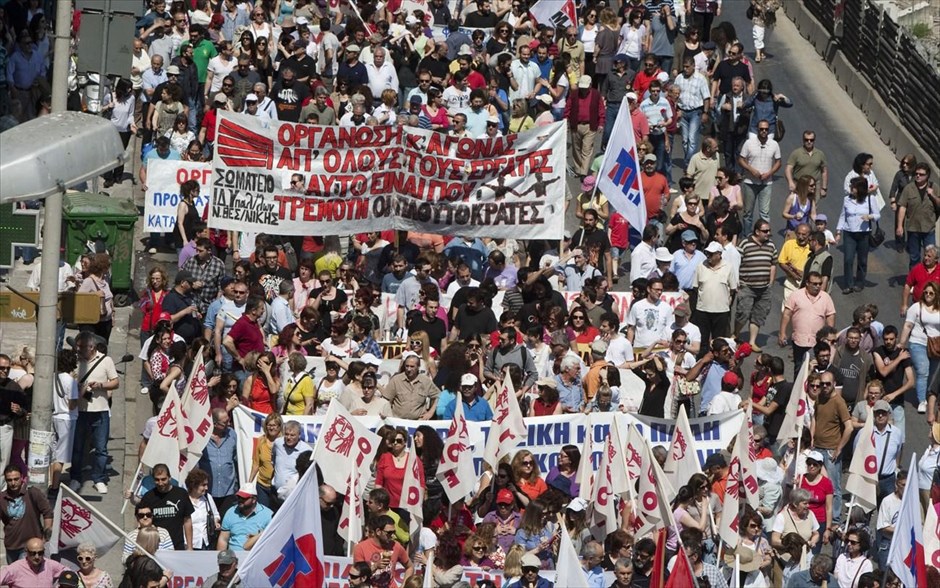 Πρωτομαγιά #25 Θεσσαλονίκη. Πορεία στους δρόμους της Θεσσαλονίκης μελών του ΠΑΜΕ για τον εορτασμό της εργατικής Πρωτομαγιάς.