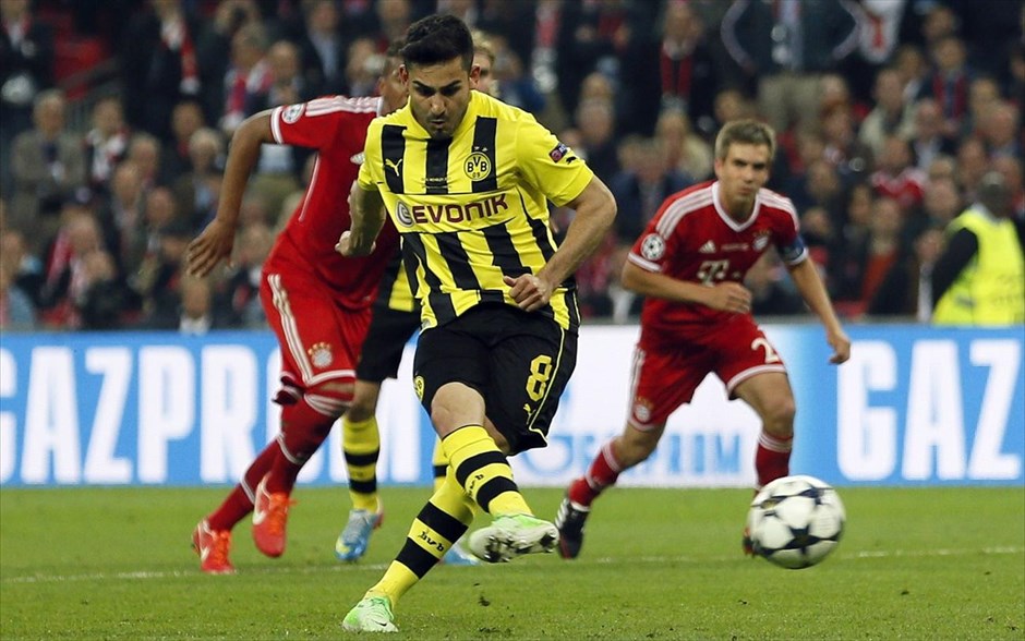 Τελικός Champions League: Εικόνες από τον αγώνα #48. Ο Ιλκάι Γκούντογαν χτύπησε το πέναλτι για λογαριασμό της Μπορούσια Ντόρτμουντ.
