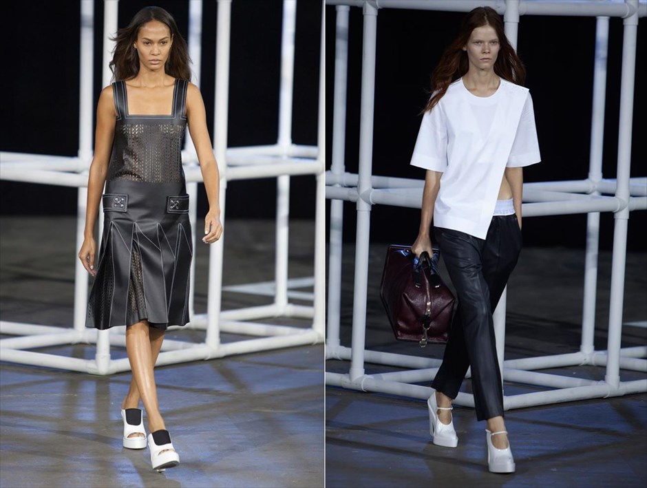 Εβδομάδα Μόδας στη Νέα Υόρκη - Alexander Wang. Μοντέλα παρουσιάζουν δημιουργίες του σχεδιαστή Alexander Wang Ανοιξη/Καλοκαίρι 2014, στην Εβδομάδα Μόδας της Νέας Υόρκης.