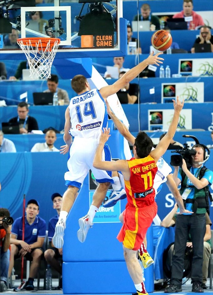 Ευρωμπάσκετ 2013: Ελλάδα - Ισπανία 79-75. Ο Μιχάλης Μπράμος.