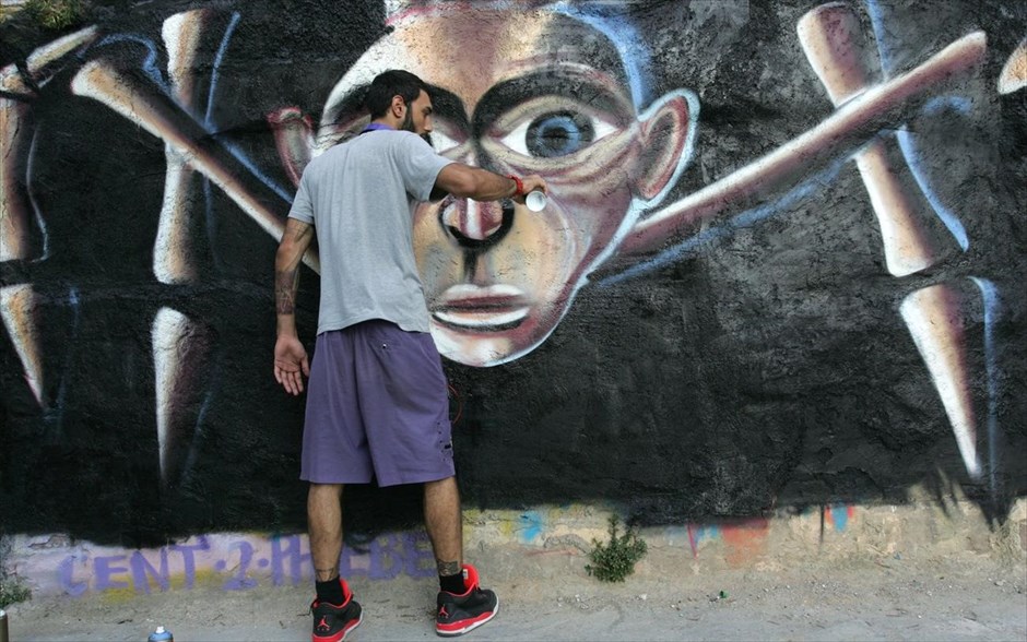 Street art στην Αθήνα. Τέχνη του δρόμου στο κέντρο της Αθήνας.