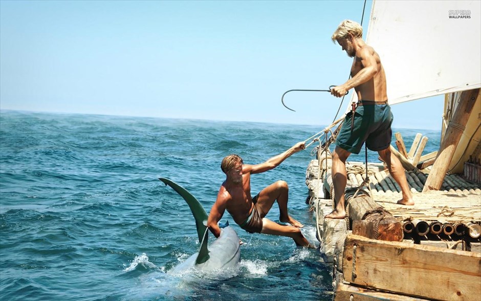  «Kon - Tiki». «Kon - Tiki»: Το επικό πέρασμα των 4.300 μιλίων του Ειρηνικού Ωκεανού, πάνω σε μια σχεδία από ξύλο μπάλσα, από τον θρυλικό νορβηγό εξερευνητή Θορ Χέγερνταλ.