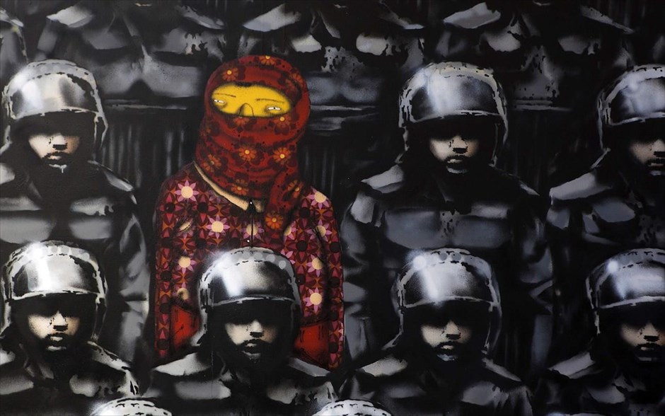 O Banksy κατακτά τη Νέα Υόρκη #15. Εργο του Banksy στη Νέα Υόρκη, 18 Οκτωβρίου 2013.