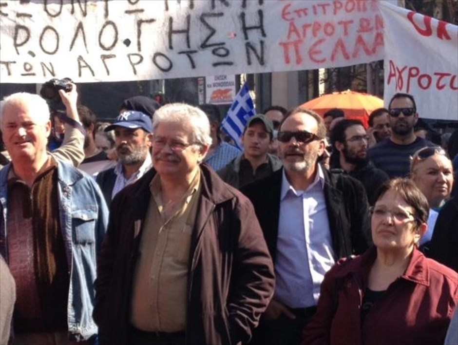 Η Α. Παπαρήγα  στο παναγροτικό συλλαλητήριο. Η Α. Παπαρήγα&nbsp; στο παναγροτικό συλλαλητήριο