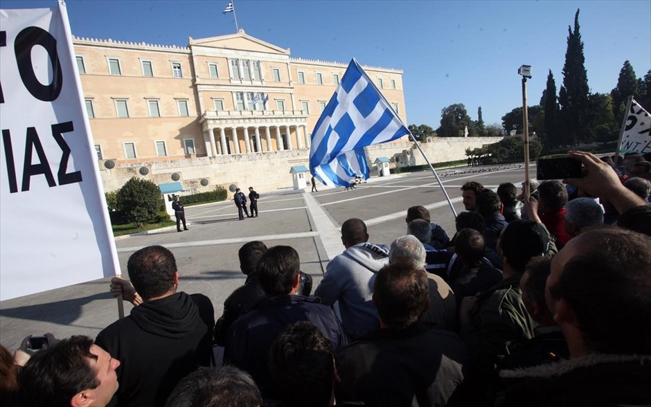 Παναγροτικό συλλαλητήριο - Αθήνα - Αγρότες - πορεία Βουλή. 