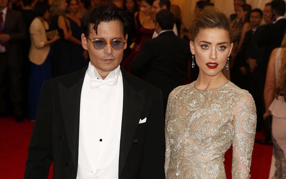 Λαμπερές παρουσίες στο Met Gala στη Νέα Υόρκη. Τζόνι Ντεπ και&nbsp;Άμπερ Χερντ.