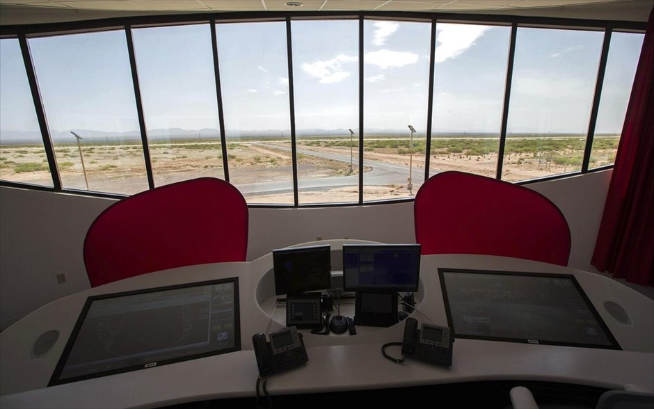 Spaceport America - Η πρώτη εμπορική διαστημική βάση. Θέα από τον πύργο ελέγχου της διαστημικής βάσης Spaceport America.