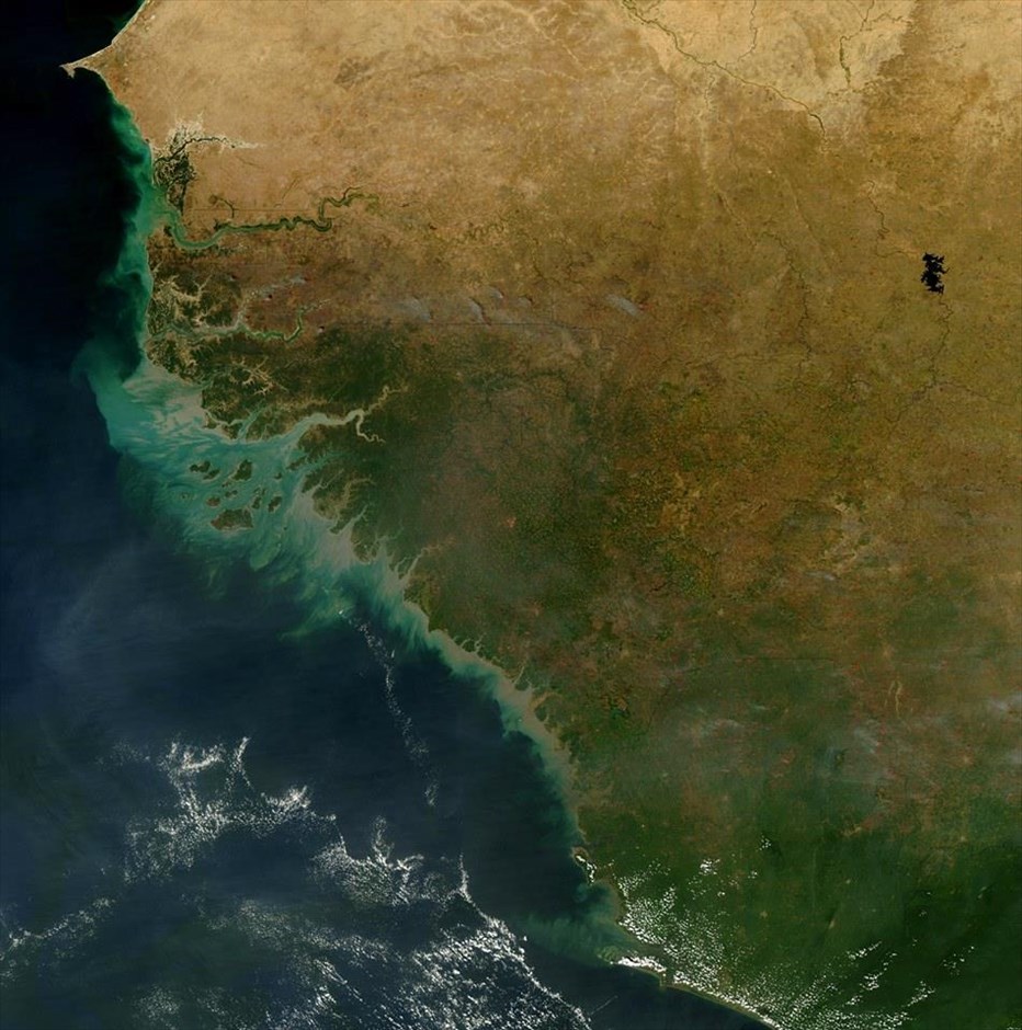 Οι χώρες του Μουντιάλ από το διάστημα. Ακτή Ελεφαντοστού.