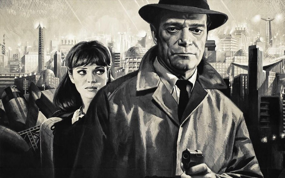 «Alphaville». «Alphaville»: Μιλώντας, για πρώτη φορά στον κινηματογράφο, για το μέλλον και τον κίνδυνο της υποταγής του ανθρώπου στην «απόλυτη μηχανή», ο Γάλλος σκηνοθέτης Ζαν Λικ Γκοντάρ δημιούργησε, το 1965, μία ασπρόμαυρη ταινία επιστημονικής φαντασίας με πλήρη απουσία σπέσιαλ εφέ, η οποία απέσπασε τη Χρυσή Άρκτο στο Φεστιβάλ του Βερολίνου.