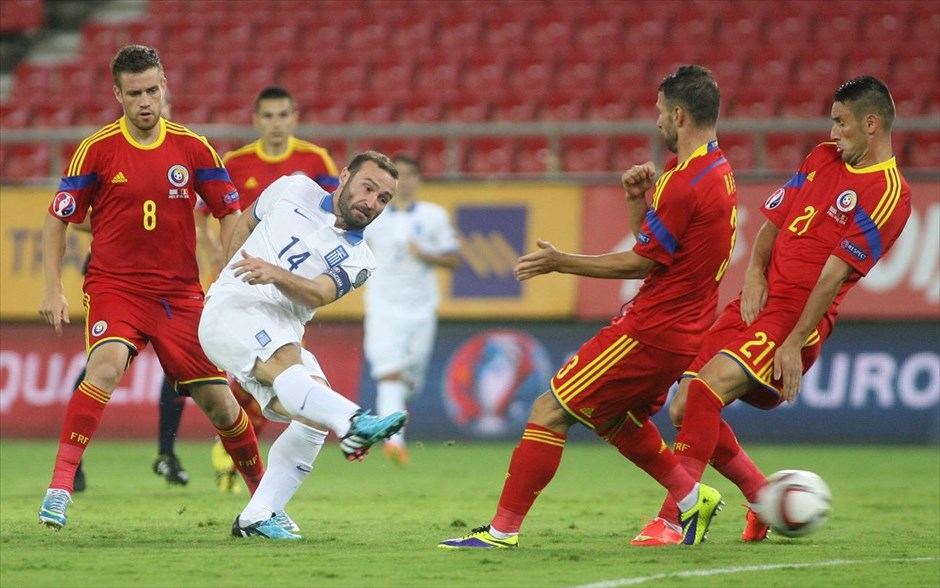 Euro 2016: Ελλάδα - Ρουμανία. O&nbsp;Δημήτρης&nbsp;Σαλπιγγίδης.