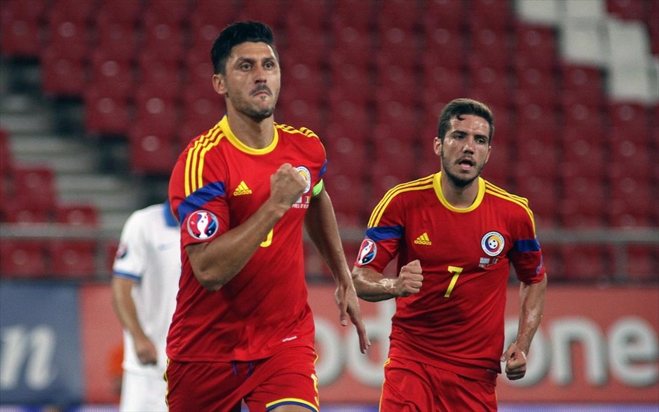 Euro 2016: Ελλάδα - Ρουμανία. Ο Μάρικα πανηγυρίζει για το γκολ που πέτυχε με πέναλτι στο 10